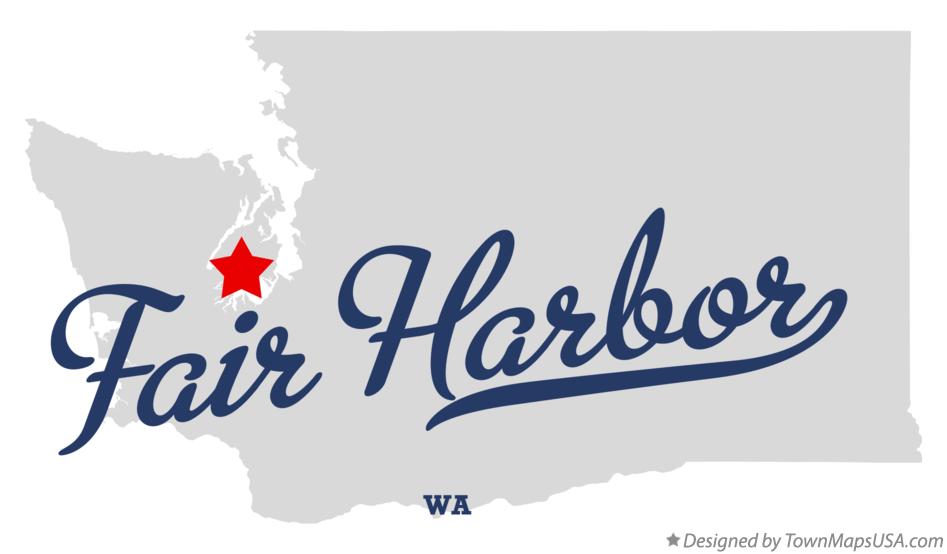Map of Fair Harbor Washington WA