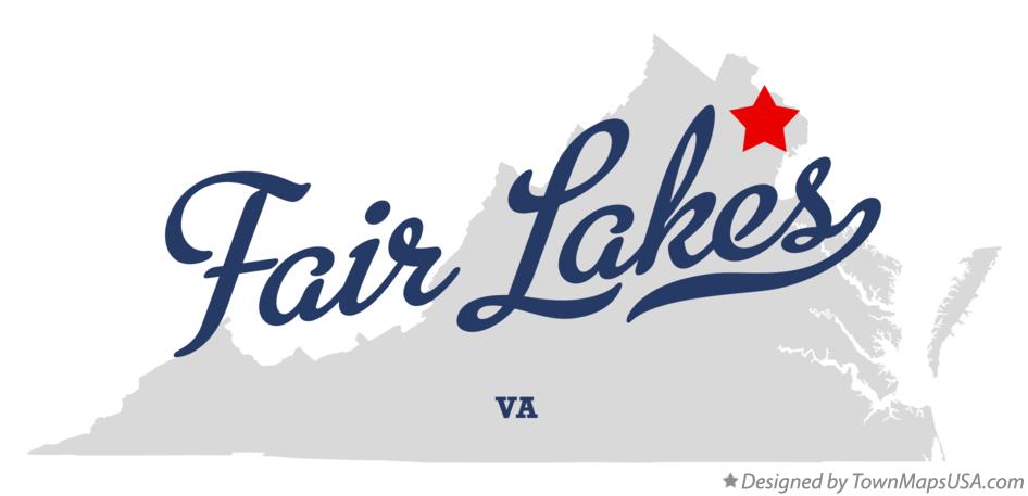 Map of Fair Lakes Virginia VA