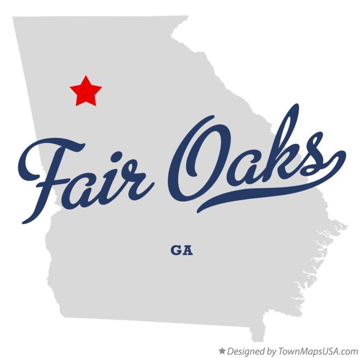 Map of Fair Oaks Georgia GA