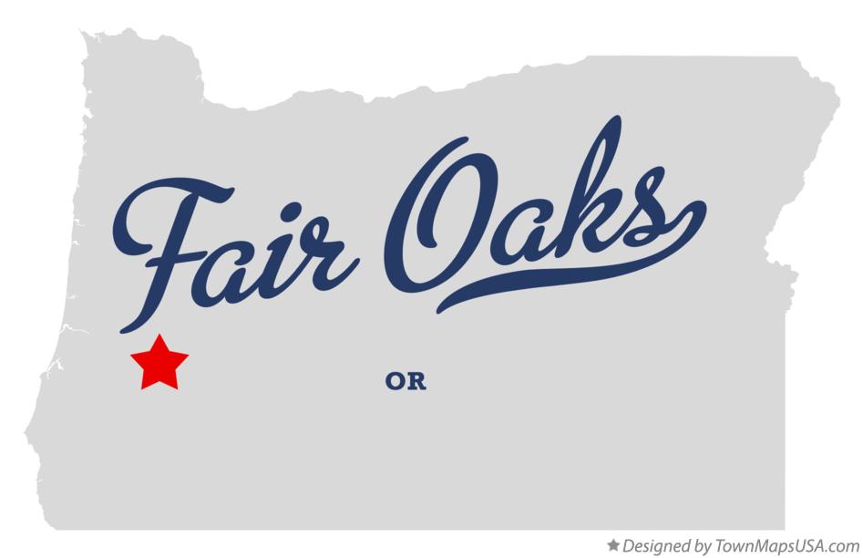 Map of Fair Oaks Oregon OR