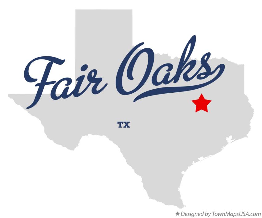 Map of Fair Oaks Texas TX