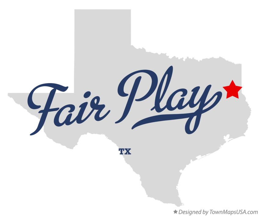 Map of Fair Play Texas TX