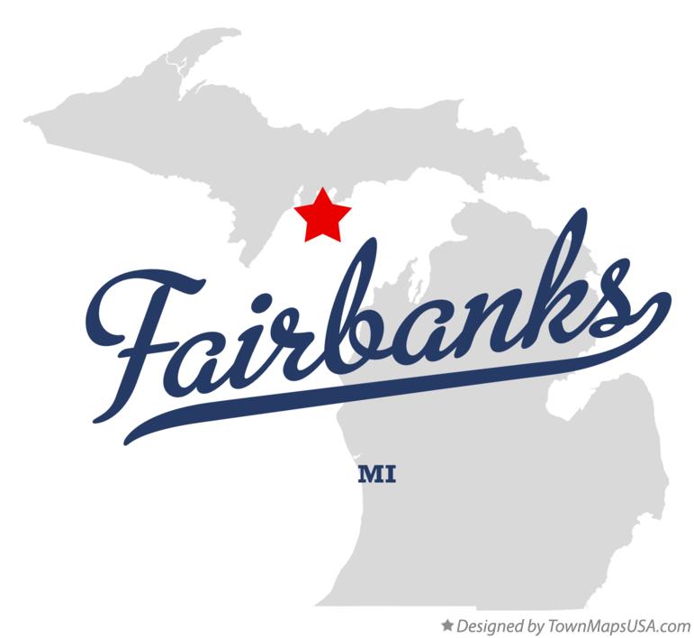 Map of Fairbanks Michigan MI