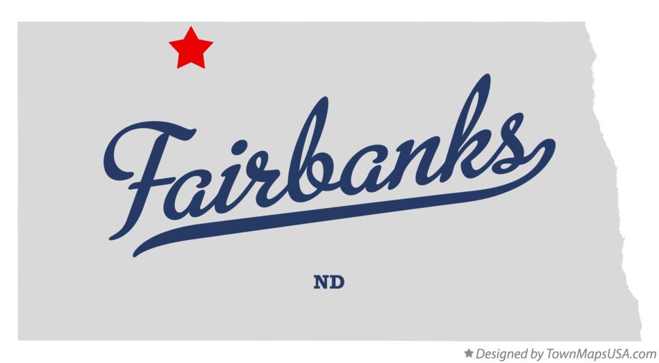 Map of Fairbanks North Dakota ND