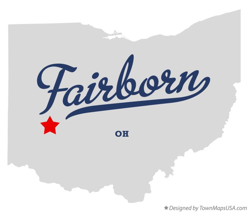 Map of Fairborn Ohio OH