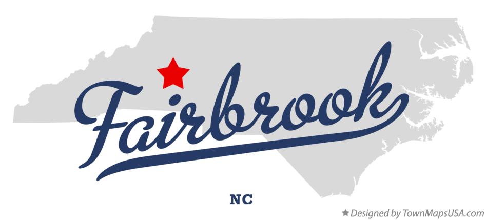 Map of Fairbrook North Carolina NC