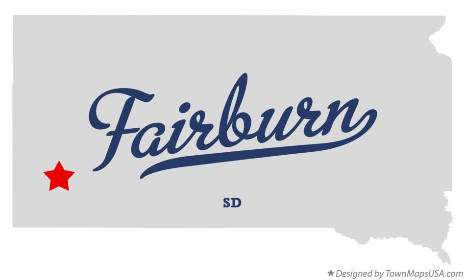 Map of Fairburn South Dakota SD