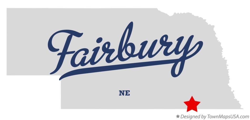 Map of Fairbury Nebraska NE