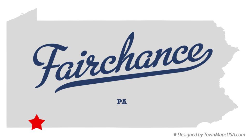 Map of Fairchance Pennsylvania PA