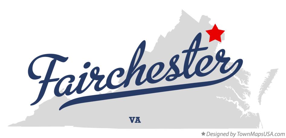 Map of Fairchester Virginia VA