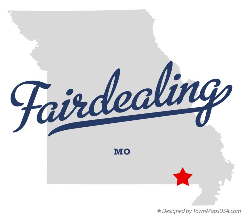 Map of Fairdealing Missouri MO
