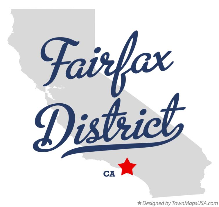 Map of Fairfax District California CA