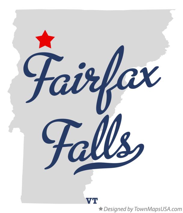 Map of Fairfax Falls Vermont VT