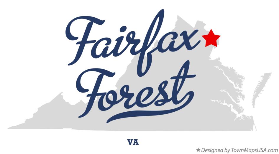 Map of Fairfax Forest Virginia VA