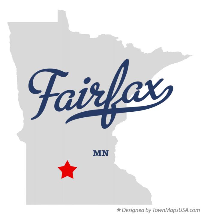 Map of Fairfax Minnesota MN
