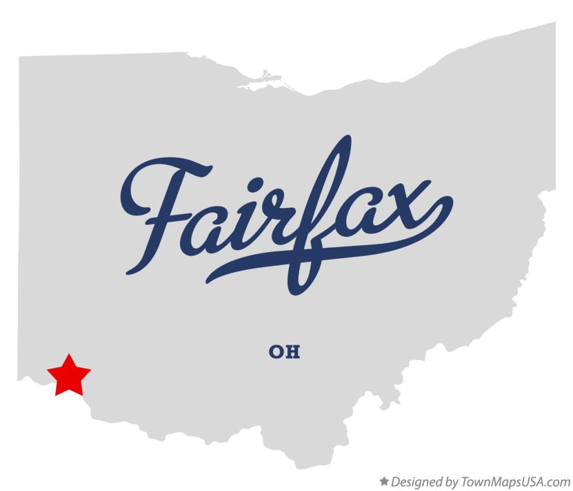 Map of Fairfax Ohio OH