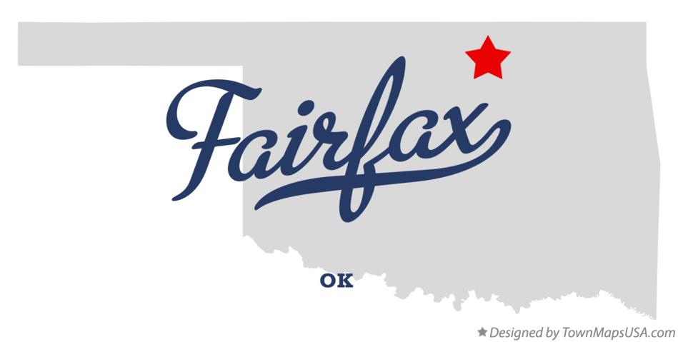 Map of Fairfax Oklahoma OK