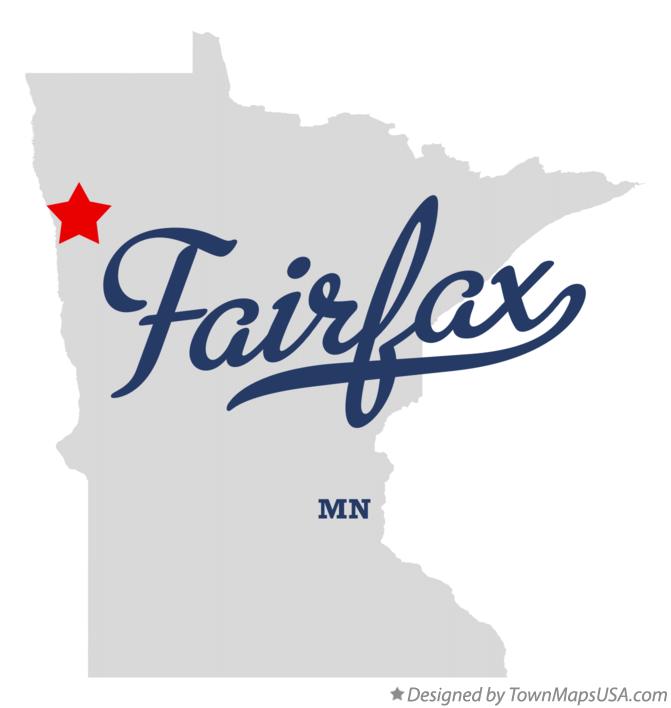 Map of Fairfax Minnesota MN