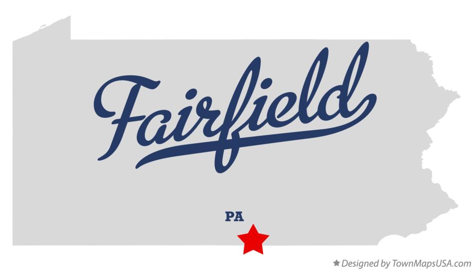 Map of Fairfield Pennsylvania PA
