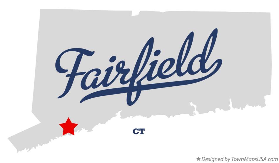 Map of Fairfield Connecticut CT