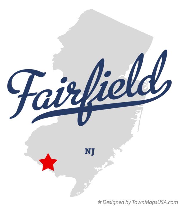 Map of Fairfield New Jersey NJ