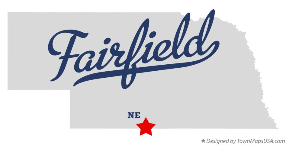 Map of Fairfield Nebraska NE