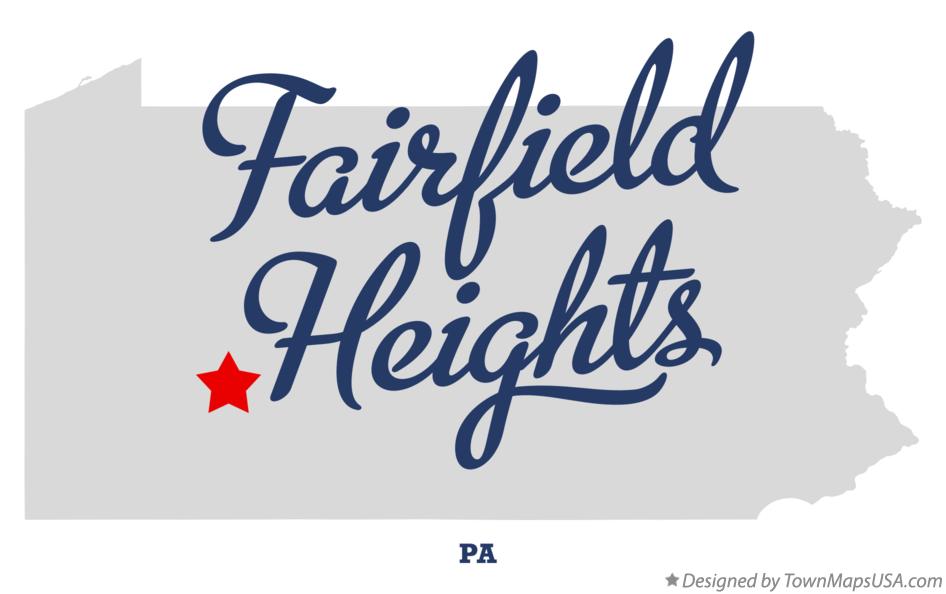 Map of Fairfield Heights Pennsylvania PA