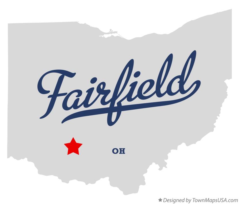 Map of Fairfield Ohio OH