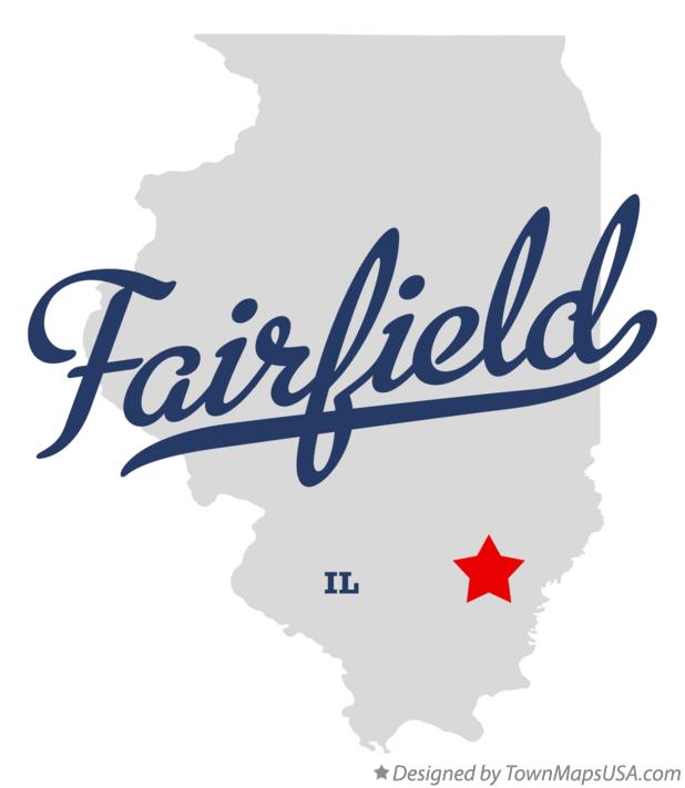 Map of Fairfield Illinois IL
