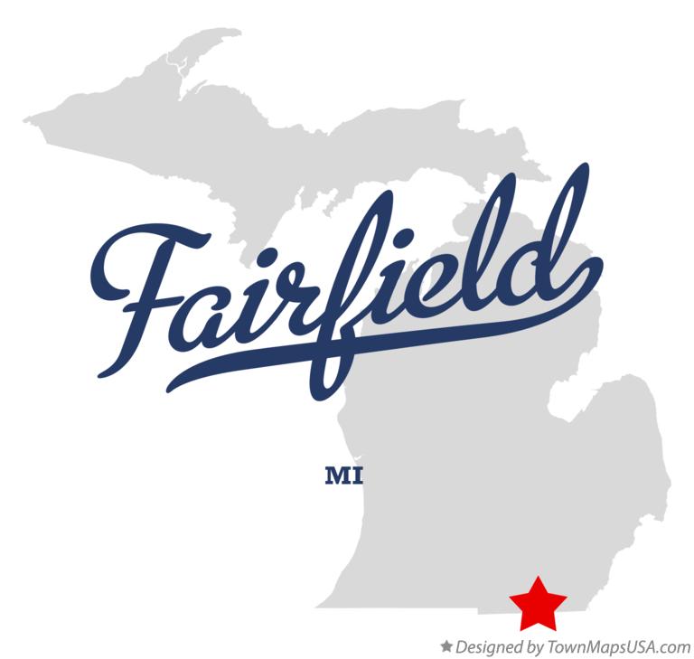 Map of Fairfield Michigan MI