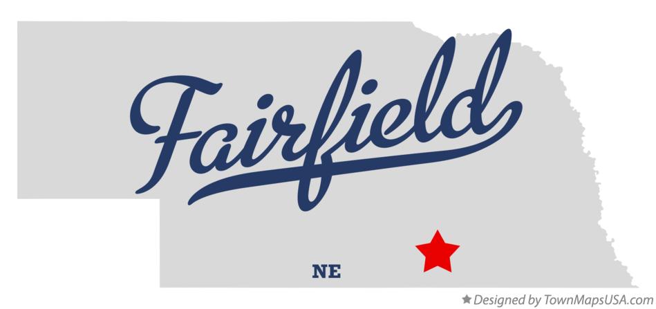 Map of Fairfield Nebraska NE
