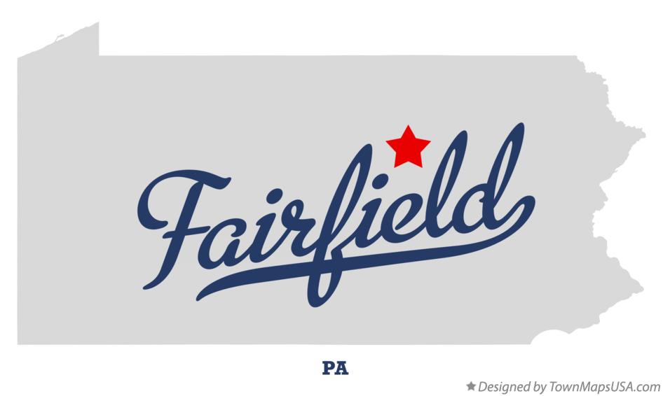 Map of Fairfield Pennsylvania PA