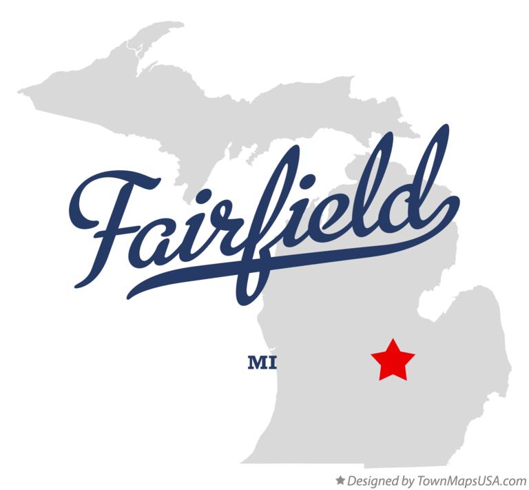 Map of Fairfield Michigan MI