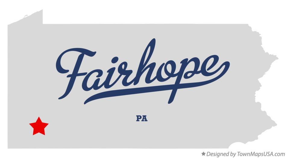 Map of Fairhope Pennsylvania PA