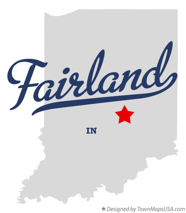 Map of Fairland Indiana IN