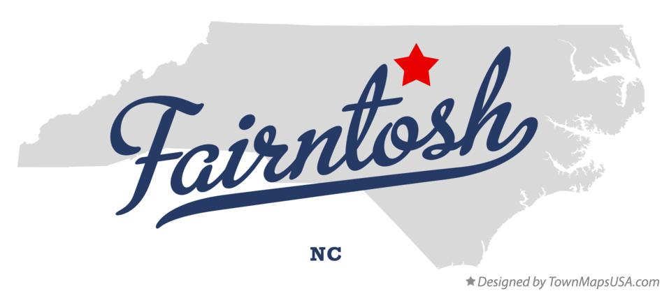 Map of Fairntosh North Carolina NC