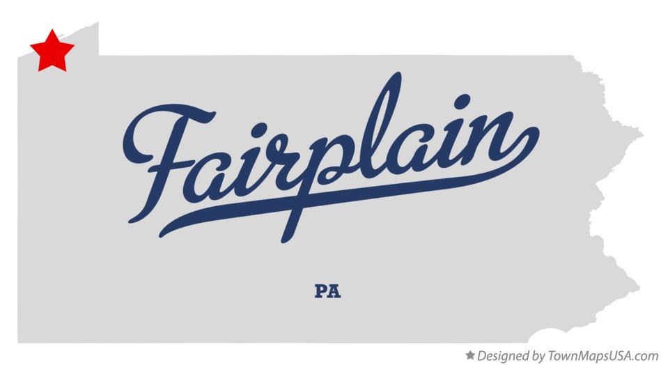 Map of Fairplain Pennsylvania PA