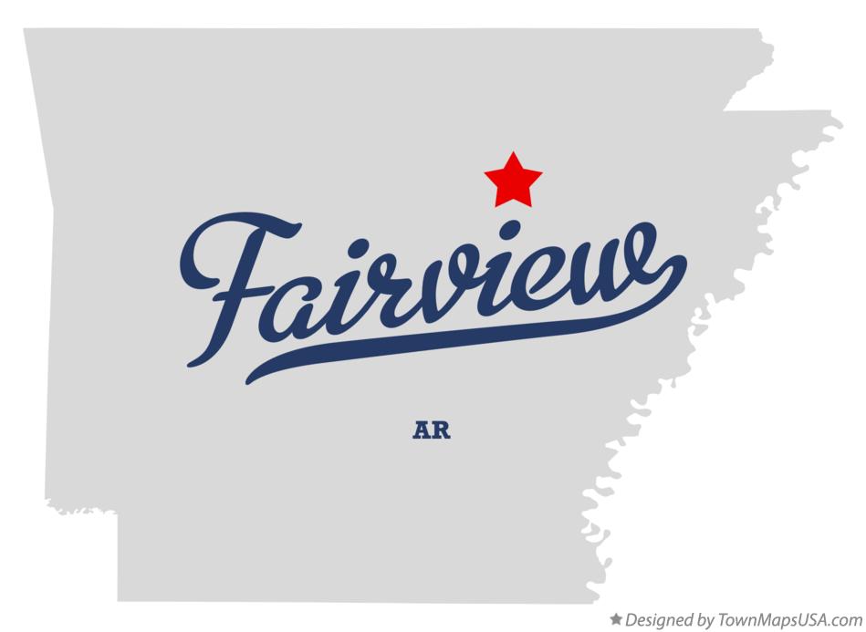Map of Fairview Arkansas AR