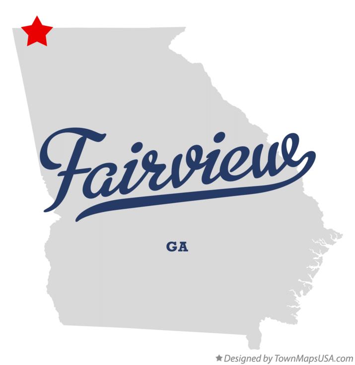 Map of Fairview Georgia GA