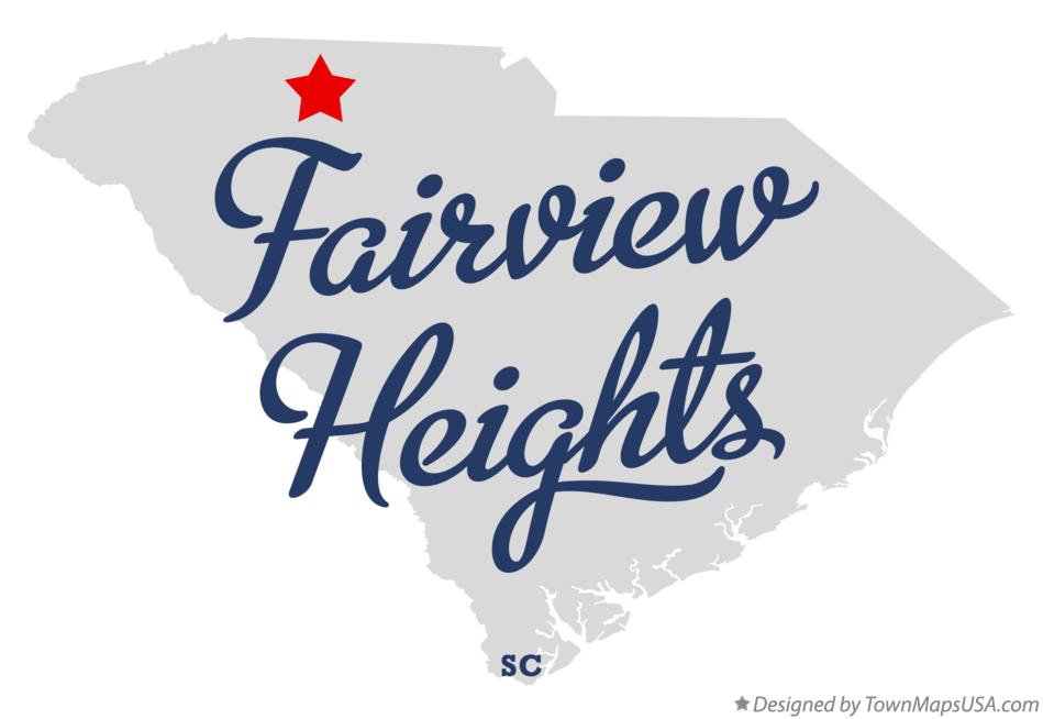 Map of Fairview Heights South Carolina SC