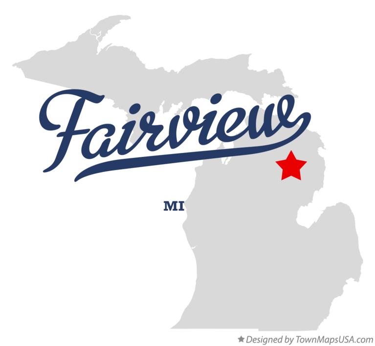 Map of Fairview Michigan MI