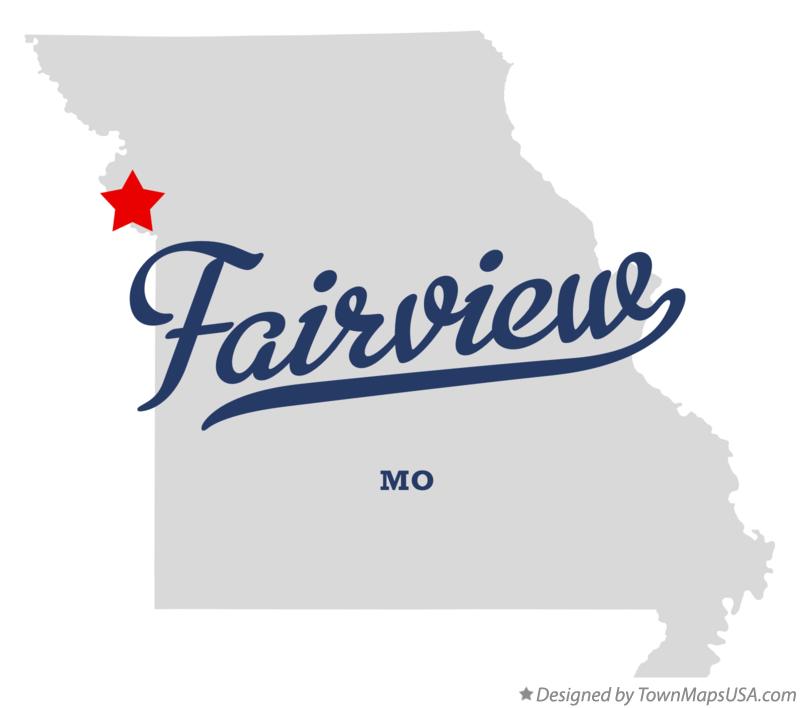 Map of Fairview Missouri MO
