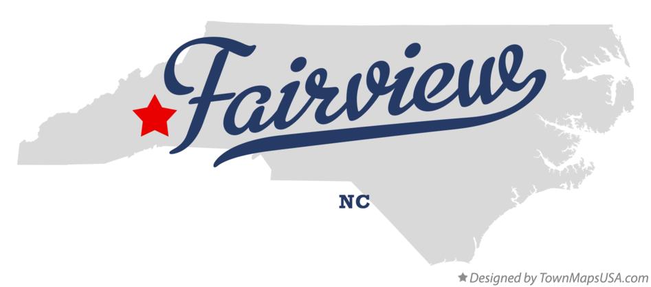 Map of Fairview North Carolina NC