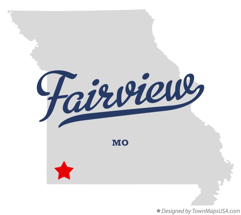 Map of Fairview Missouri MO