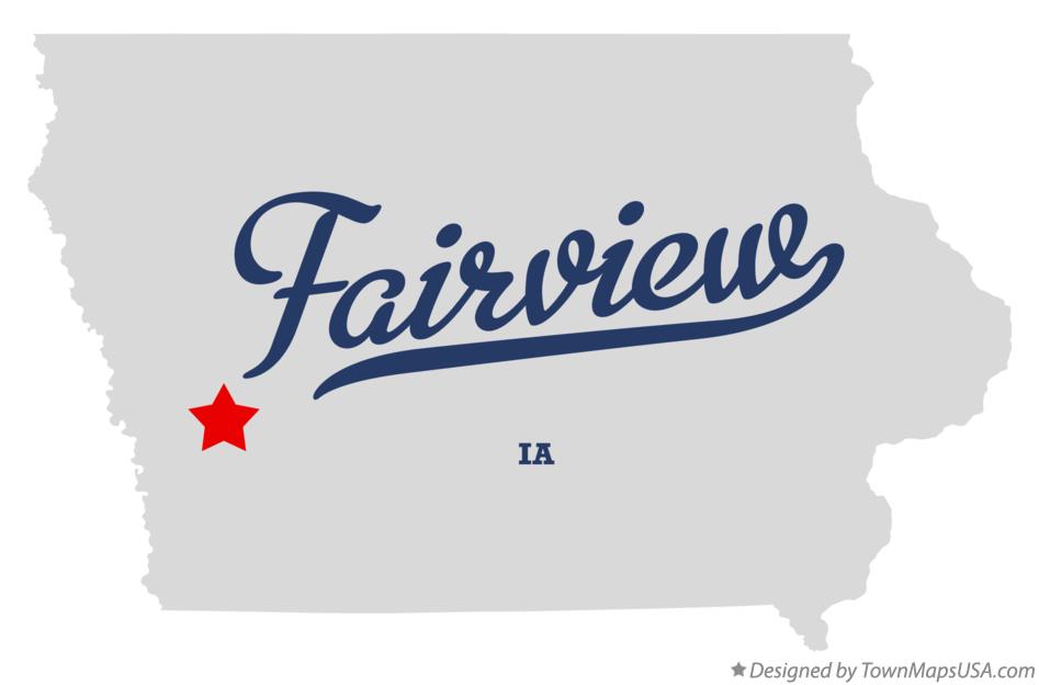 Map of Fairview Iowa IA