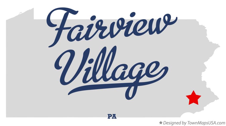 Map of Fairview Village Pennsylvania PA