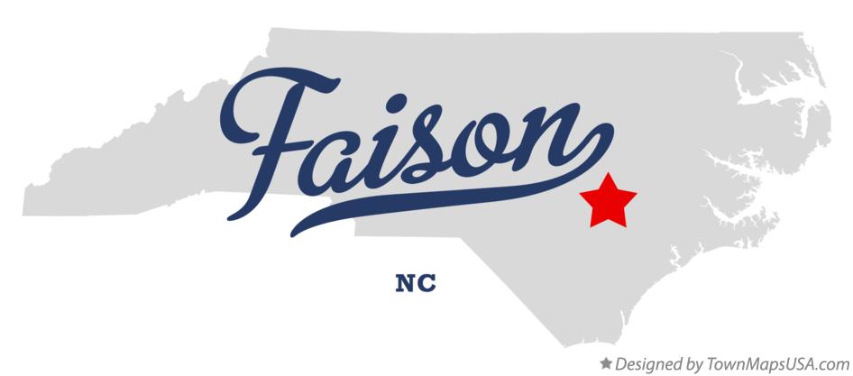 Map of Faison North Carolina NC