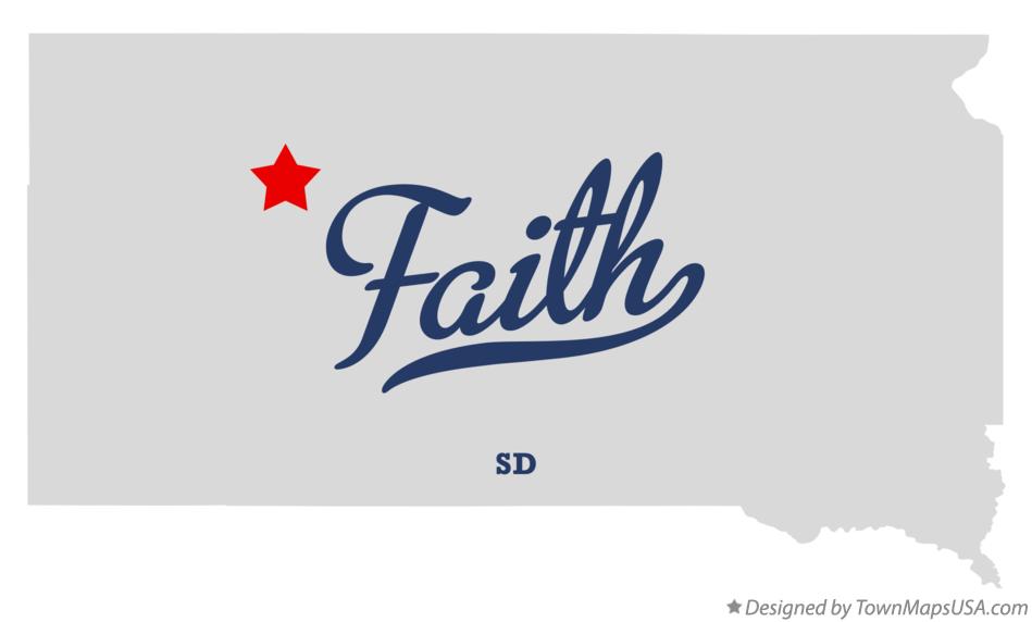 Map of Faith South Dakota SD