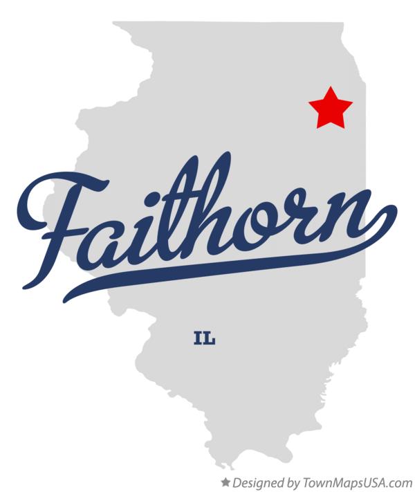 Map of Faithorn Illinois IL