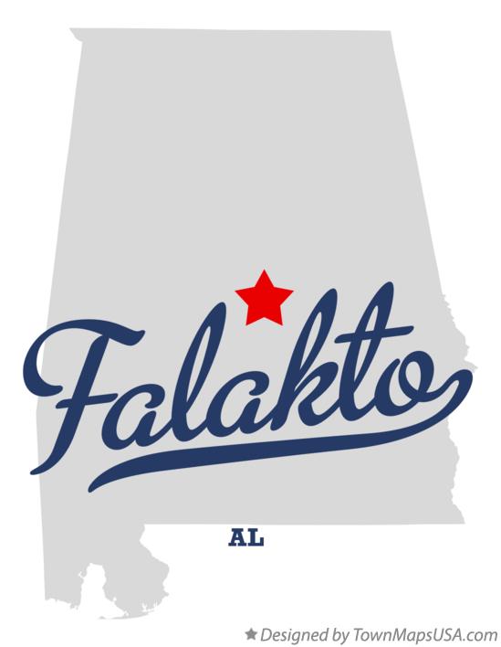 Map of Falakto Alabama AL